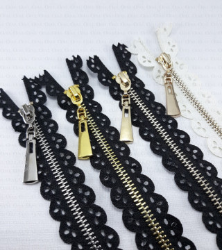 Metal openwork zips 16cm no. 1361