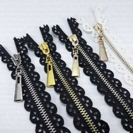 Metal openwork zips 16cm no. 1361