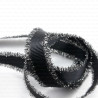 Decorative ribbon 15mm white, black with silver no. 2138