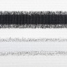 Decorative ribbon 15mm white, black with silver no. 2138