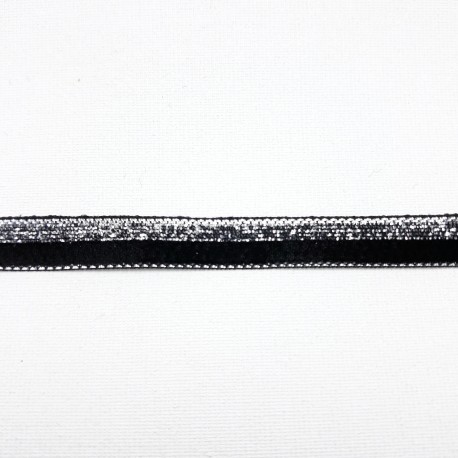 Taśma ozdobna czarno-srebrna 10mm nr 2140 - 6053