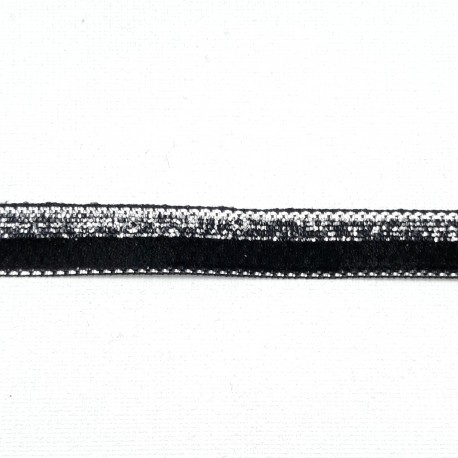 Taśma ozdobna czarno-srebrna 10mm nr 2140 - 6054