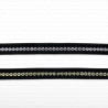 Decorative ribbon 10mm black with gold and black with silver 2142