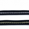 Decorative ribbon 10mm black with gold and black with silver 2142