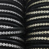 Decorative ribbon 10mm black with gold and black with silver 2142