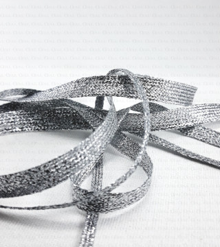 Decorative silver ribbon in various widths no. 2143