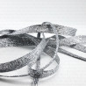 Decorative silver ribbon in various widths no. 2143