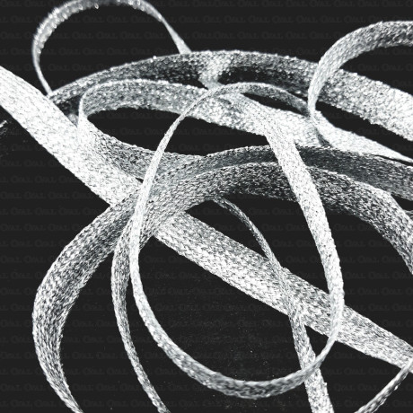 Decorative silver ribbon in various widths no. 2143