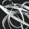 Decorative silver ribbon in various widths no. 2143