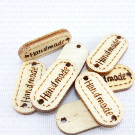 Wooden label/tag 1 piece, HAND MADE, 1959