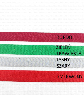 Cotton herringbone tape 10 mm - 5 metres - Various colours no. 2149