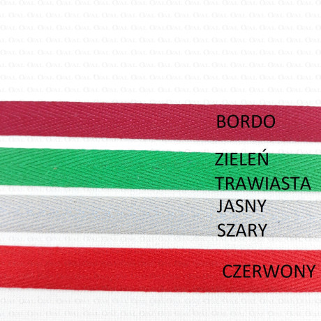 Cotton herringbone tape 10 mm - 5 metres - Various colours no. 2149