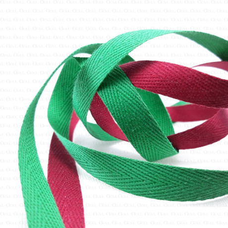 Cotton herringbone tape 10 mm - 5 metres - Various colours no. 2149