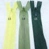 Concealed zip 20cm assorted colours no. 1349