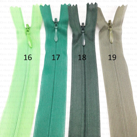 18cm concealed zip no. 1348