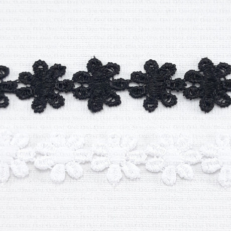 Guipure lace white, black 13mm 1 or 9m no. 2161