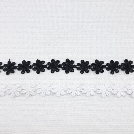 Guipure lace white, black 13mm 1 or 9m no. 2161