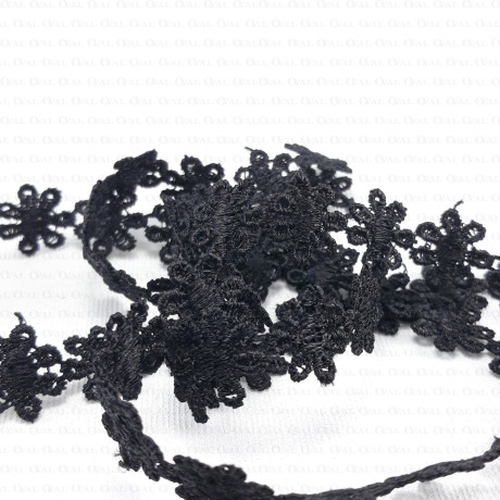 Guipure lace white, black 13mm 1 or 9m no. 2161