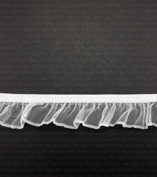 Elastic lace 17mm WHITE 1 linear metre no. 271