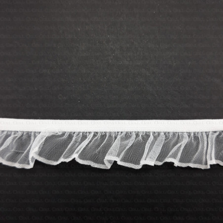 Elastic lace 17mm WHITE 1 linear metre no. 271