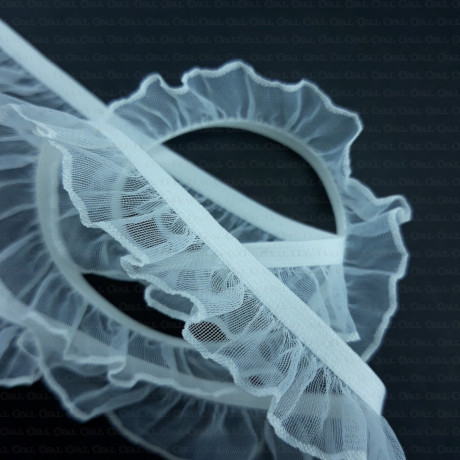 Elastic lace 17mm WHITE 1 linear metre no. 271