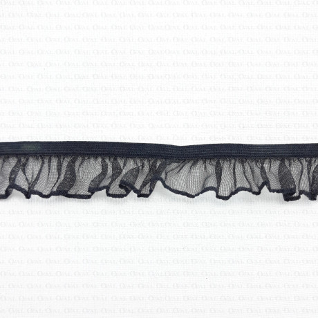 Elastic lace 17mm / 1 or 25m black 301