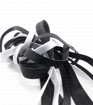 Guma płaska biała i czarna różne szerokości nr 2175