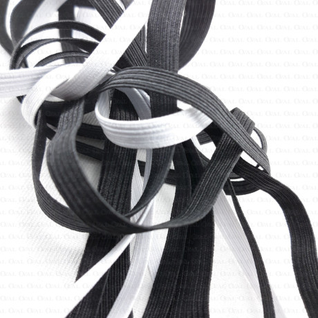 Guma płaska biała i czarna różne szerokości nr 2175