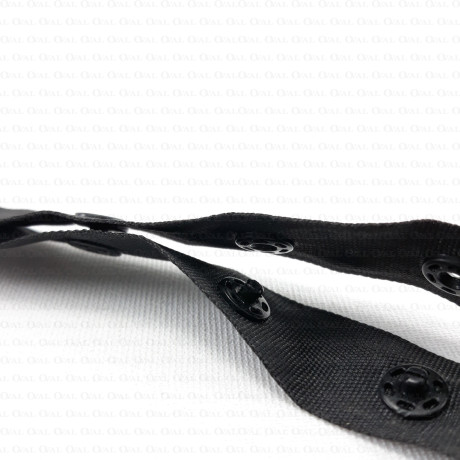 White and black snap fasteners on tape, 1 m, no. 2176