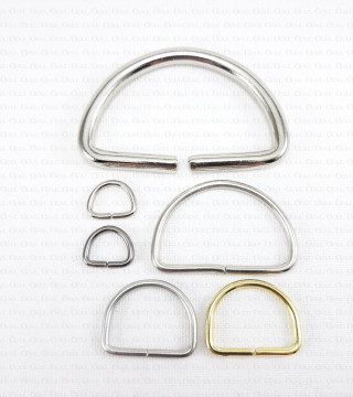 Metal half-ring, assorted sizes, no. 1761