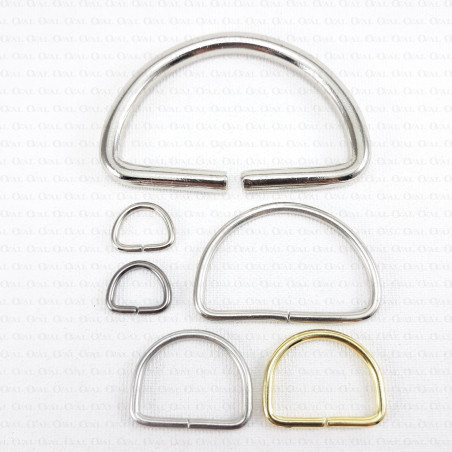 Metal half-ring, assorted sizes, no. 1761