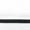 Guma płaska w oplocie 6mm biała i czarna nr 2182