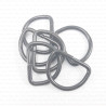 Metal half-ring, assorted sizes, no. 1761
