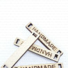 Wooden HANDMADE label, 10 or 50 pcs, no. 2198