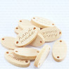 Etykieta/naszywka drewniana 10szt,HAND MADE nr 2200