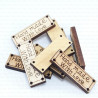 Wooden patch HANDMADE 10 or 50 pcs no. 2201