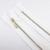 Metal zips 16, 60 cm, white and ecru, closed-end 2053