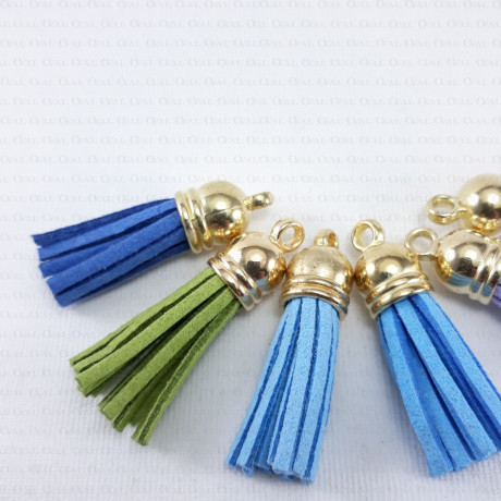 Eco-suede tassels SET of 2 pcs, no. 2206