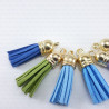 Eco-suede tassels SET of 2 pcs, no. 2206
