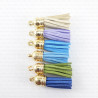 Eco-suede tassels SET of 2 pcs, no. 2206
