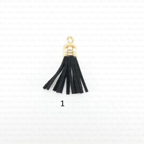Eco-suede tassels SET of 2 pcs, no. 2206