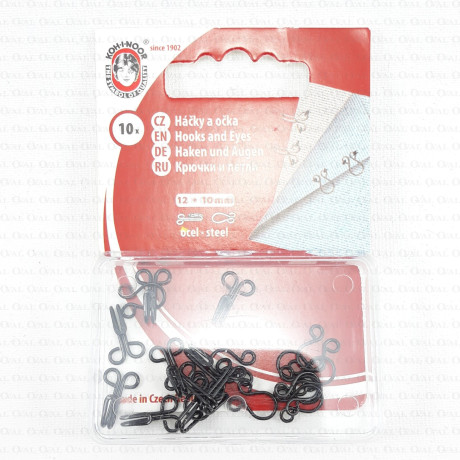 Black hooks, various sizes