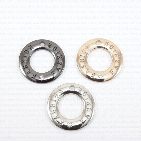 Decorative pendant, ring with rhinestone no. 1766