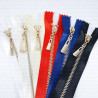 16 cm metal zips on satin tape 1835
