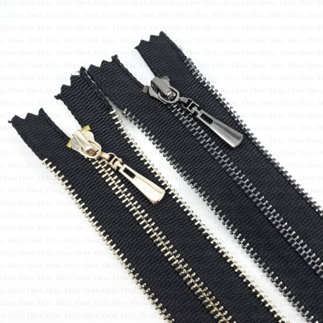 16 cm non-separating metal zips 2132