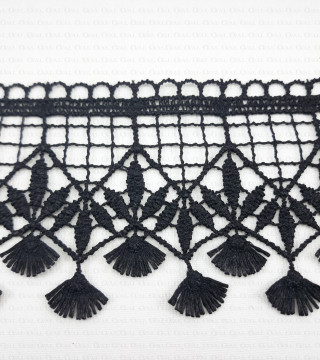 Guipure lace white, black, grey 70mm no. 2258