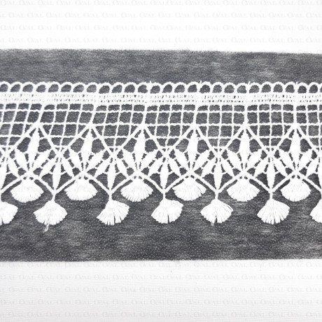Guipure lace white, black, grey 70mm no. 2258
