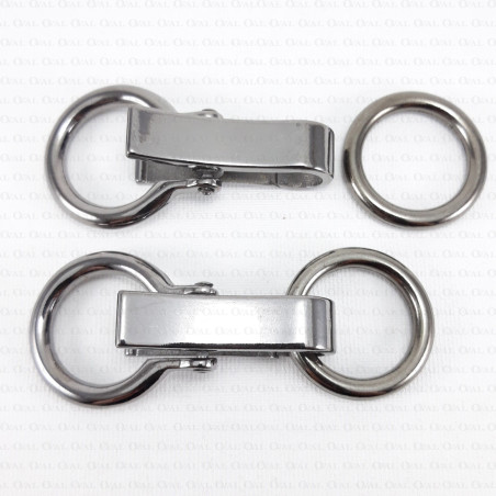 Zapięcie metalowe - srebrne nr 