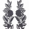 Guipure appliqués 165 mm white, black 2259