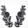 Guipure appliqués 165 mm white, black 2259
